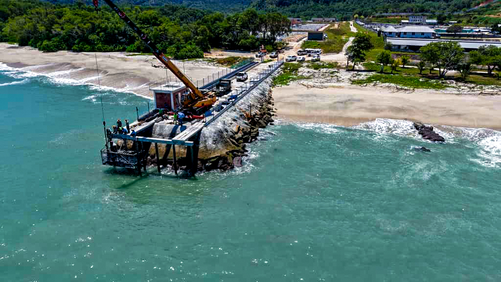 Shrimp Farm Seawater Supply in Perak, Malaysia