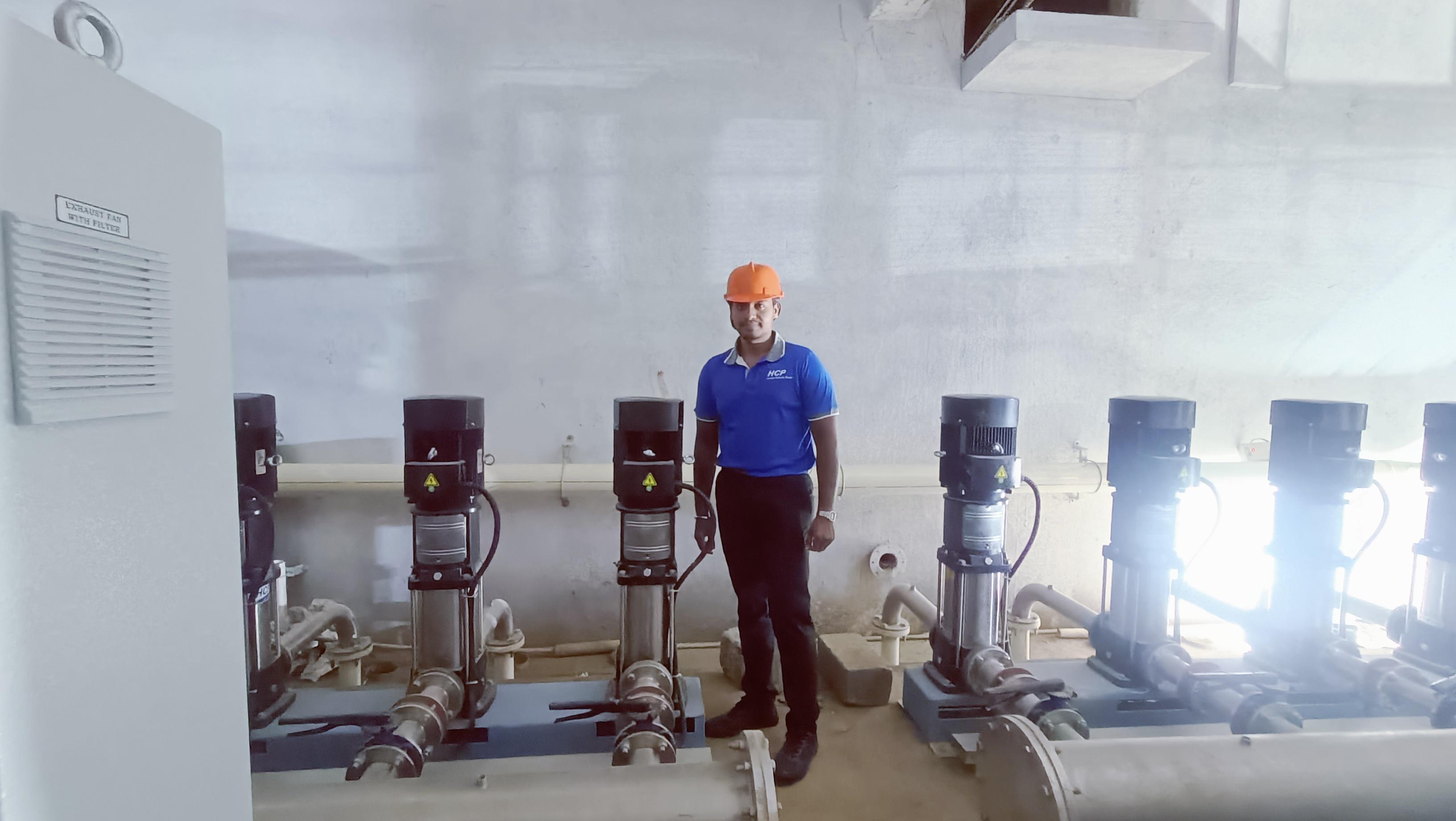 Variable Frequency Constant Pressure Water Supply Pumping System for Apartments in Bengaluru, India